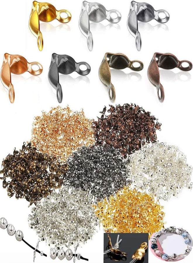 دي آي واي كرافتس مجموعة أدوات يدوية الصنع 400 قطعة، نيكل فضي، أغطية عقد أطراف الخرز، أغطية عقد أطراف الخرز القابلة للطي، أغطية عقد أطراف الخرز المعدنية المفتوحة لصنع المجوهرات (400 قطعة، نيكل فضي) - Image 1